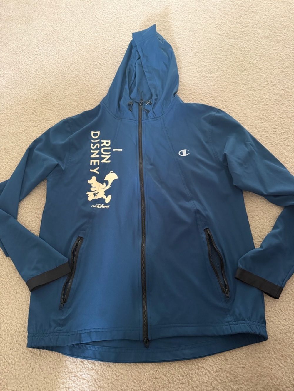 Champion Navy Performance Hooded Zip Jacket